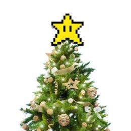 tree toppers Canada - Christmas Decorations Flat Pixel Star Shape Tree Decorative Topper Mini Decoration For YU-Home