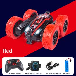 Induction off-road vehicle stall remote control children's twisting deformation swing arm stunt car electric toy car