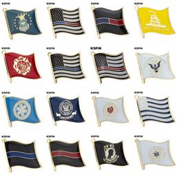Flag Laple Pin Badge Brooch Air Force Gadsden Flag Fire Dept. Coast Guard EMS Lutheran Navy Mormon POW