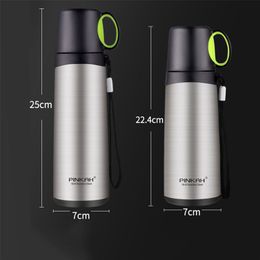 PINKAH Thermos Bottle 420ml 520ml Stainless Steel Vacuum Flask Travel Coffee Mug School Insulated Home Cup 211109