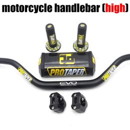 Handlebars Handlebar For PRO Taper Pack Bar 1-1/8" Handle Pads Grips Pit Racing Dirt Bike Motorcycle CNC 28mm High