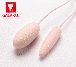 Galaku USB rechargeable Jumping Egg 20 Frequency Vibrator Female Masturbation Device P0818