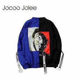 Jocoo Jolee Jackets Women Women Basic Jacket Fashion Patchwork Thin Girl Windbreaker Outwear Bomber Female Baseball Coat 210619