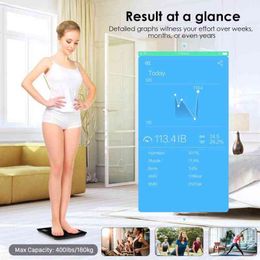 Uten Bluetooth scales floor Body Weight Bathroom Scale Smart Backlit Display Scale Body Weight Body Fat Water Muscle Mass BMI H1229