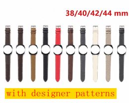 luxury designer Watchbands Watch Band 42mm 38mm 40mm 44mm iwatch 2 3 4 5 bands Leather Strap Bracelet Fashion Stripes watchband B05