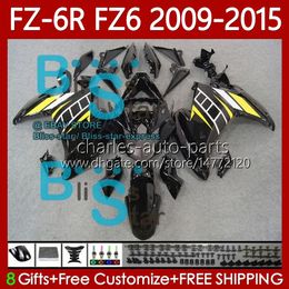Body Kit For YAMAHA FZ6N FZ6 FZ 6R 6N 6 R N 600 09-15 Bodywork 103No.30 FZ-6R FZ600 Black Yellow FZ6R 09 10 11 12 13 14 15 FZ-6N 2009 2010 2011 2012 2013 2014 2015 OEM Fairing