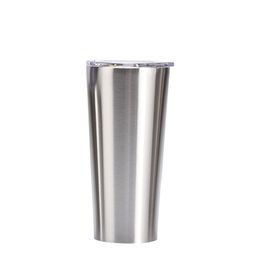 12/20/24OZ Beer Cups Stainless Steel Tumblers with Lid Silver Office Coffee Mugs Driving Car Cup Drinkware Holiday Gift Bottles Logo can be Printed on it