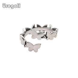 Cluster Rings Fine Jewellery Butterfly Ring 925 Sterling Silver For Women Girl Anniversary Party Gifts