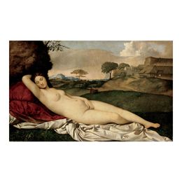 Giorgione Tiziano Venus Dormida Poster Painting Home Decor Framed Or Unframed Photopaper Material