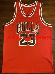 Mens Women Youth Vintage Michael Basketball Jersey RED Embroidery add any name number