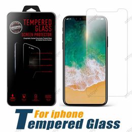 Screen Protector for iPhone 15 14 13 12 11 Pro Max Mini XS Max XR XS Tempered Glass Samsung A20 A10E Moto G7 Power E6 Z4 LG Stylo 6 K40 2.5D 9H in Box