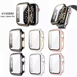 apple watch protector 42mm NZ - Apple Watch 7 Series Screen Protector Case for Iwatch 45mm 41mm 40mm 42mm 44mm 38mmTwo-color Bumper Cover Accessories