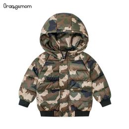 Autumn And Winter Children's Long Sleeve Cotton Coat Children's Camouflage Jacket With Hooded Boy Warm Clothes Baby Winter Coat H0909