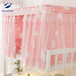 Students Dormitory Bunk Curtains Mosquito Net Girl Dorm Enclosure Shade Dustproof Blackout Cloth Bed Canopy Tent Curtain