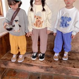 MILANCEL Autumn Kids Hoodies Cute Animal Print Girls Sweatshirts Boys Clothing Children Outfit 211111