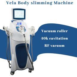 Vela Slimming Beautyfying Machine Rf Cavitation Roller Cellulite Massage Fat Removal 40k Cavitation Multifunctional SPA System