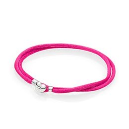NEW 2021 100% 925 Sterling Silver Pink Crown Bracelet Fit DIY Original Fshion Jewellery Gift