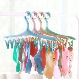 wardrobe cloth hanger Canada - Hangers & Racks Multifunctional Drying Rack Sock Holder 8 Clips Portable Socks Cloth Hanger Clothespin Wardrobe Storage
