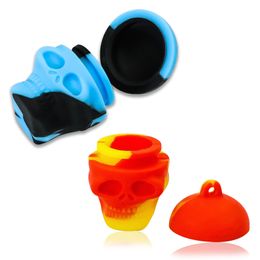 Skull shape silicone oil jar Screw Top 4ML Non-stick Silicone Dab Container Wax oil Jar Concentrate Box Multi use oil holder