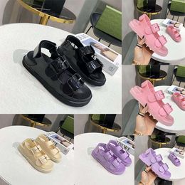 -Sandalen Slipper Foam Läufer Taschen Designer Frauen Gummi-Patentleder Es ist eine Art Schuhe, die mit Kleidung in WILL 34-41 abgestimmt werden können
