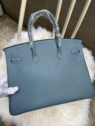 Designer bag Brand purse 30cm women totes handmade quality epsom leather etoupe blue green grey Colours fast delivery