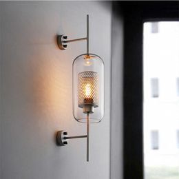 Wall Lamps Nordic Designer Industrial Light Vintage Creative Concise Glass Kitchen Restaurant Loft
