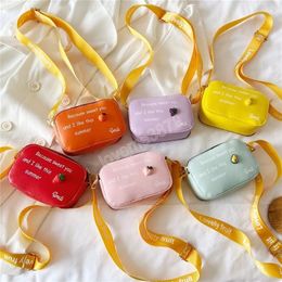 Lovely Children's Cute Messenger Bag PU Leather Baby Girls Coin Purse Wallet Handbags Boys Children's Small Square Shoulder Bags