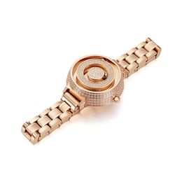 Eutour original Diamond Women's Watch, Shining Wrist women's fashion simple quartz watch stainless steel strap 210720