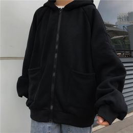 plus size Hoodies Women Harajuku streetwear kawaii oversized zip up sweatshirt clothing korean style long sleeve tops 210803