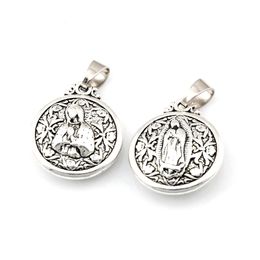 30pcs/lots Antique Silver Alloy Virgin Mary Religious Charm Pendant Fit Necklace DIY Accessories 21x30mm A-481a