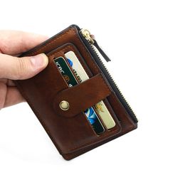 Unisex Mini Business Fashion Holder PU Leather Card Coin Pocket Wallets