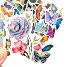 50Pcs Beautiful Butterfly Stickers Non-random Car Bike Luggage Sticker Laptop Skateboard Motor Water Bottle Snowboard wall Decal Kids Gifts