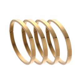 Bangle 4Pcs Openable Polished Glossy Gold Colour Women Men Girls Bangles Ethiopian African Wedding Bride Jewellery Gifts