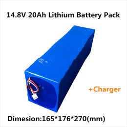 Rechargeable 18650 lithium ion battery pack 14.8v 20ah for external camera flash energy storage Medical device+2A charger