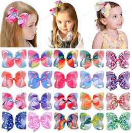Baby girls Hair Clips bowknot barrettes Toddler Grosgrain Hairpins Clippers Kids Floral headwear Hair Accessory 6 inch bow