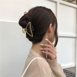 South Korea Temperament Matte Metal Go Grab Clamp Large-Sized Hairpin Head Horsetail Clip Headdress Female Accessories Hair Clips & Barrette