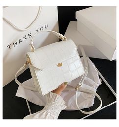 Shoulder Bags Stone Patent White For Women Small Handbag Bag PU Leather Hand Ladies Designer Crocodile Evening