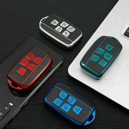 Simple Business TPU Leather Car Remote Key CaseShell For Land Rover Range Rover Evoque Sport Freelander Discovery Velar Jaguar XE XF Auto Keys Cover
