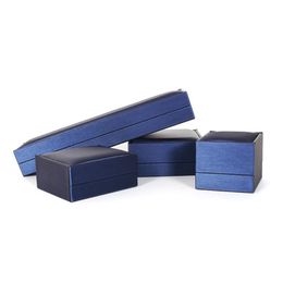 Jewellery Pouches, Bags PU Leather Gift Box Bangle Bracelet Storage Case Blue