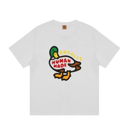 Human Made Mens and Womens T Shirts Designer Cute Short Sleeve Cartoon Duck Pattern Loose Cotton Couple T-shirt z4