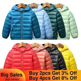 Autumn Winter Kids Down Jackets For Girls Children Warm Down Coats For Boys 2-8 Years Toddler Girls Parkas Outerwear Clothes H0909
