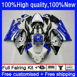 Motorcycle Bodys For Aprilia RSV1000R Mille RSV 1000 R 1000R 03 04 05 06 Cowling 9No.51 RSV1000RR RV60 RSV-1000 RSV1000 R RR Blue silver 2003 2004 2005 2006 Fairing Kit