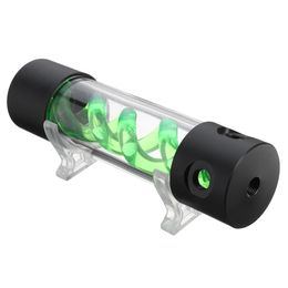 G1/4 Green Computer Cylinder T-Virus Cooling Double Helix Suspension Water Tank