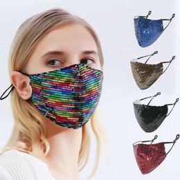 Personalised Adult Summer Sunscreen Sequin Mask Girls Dust Thin Breathable Two-layer Washable DARH726