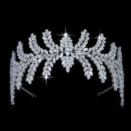 Crown HADIYANA Romance Lively Women Wedding Hair Accessories Cubic Zirconia Shining Luxury Jewelry Princess Crown BC5535 Diadema X0625