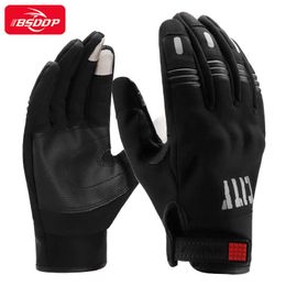 BSDDP Motocross Full Finger Gloves Motorcycle Outdoor Cycling Touch Screen velveteen Accessories Protective Gear Men Women Use H1022