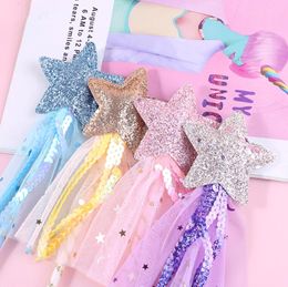 Star Sequins Fairy Wand Ribbons Christmas Wedding Party Sticks Magic Wands Confetti Party Props Decoration Events Favours Supplies DHL