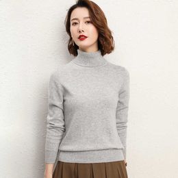 Autumn Winter Knitted Jumper Tops turtleneck Pullovers Casual Sweaters Women Shirt Long Sleeve Tight Sweater Girls Y0825