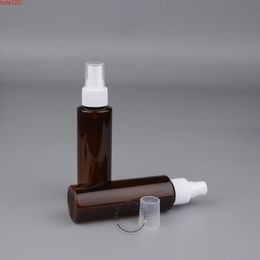 50pcs/Lot Empty 100ml Amber Plastic Spray Bottle 10/3oz Atomizer Perfume Disinfectant Refillablehood qty