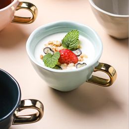 Mugs Japanese Style Creative Personality Ceramic Cups Household High-quality Large-capacity Breakfast Milk Coffee Cups.
